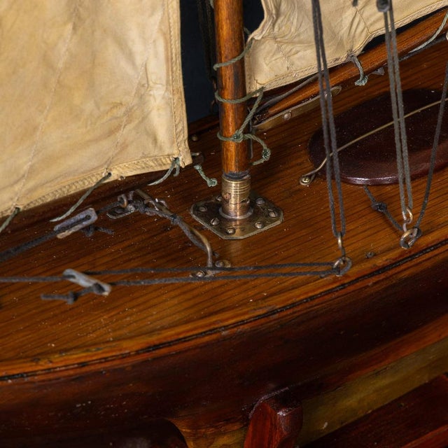Vintage English Carved Hull Pond Yacht, 1930 For Sale - Image 17 of 18
