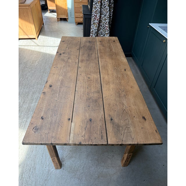 Antique Oak Farmhouse Table, 1890s For Sale - Image 10 of 15