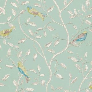 Sanderson Finches Wallpaper in Duck Egg For Sale