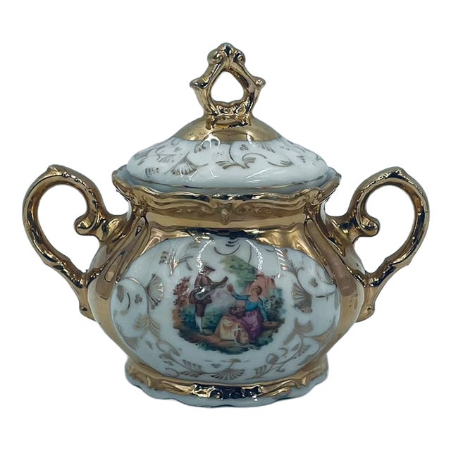 Italian Porcelain Sugar Bowl, 1969 For Sale