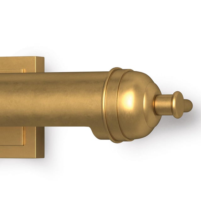 Regina Andrew Devon Steel Picture Light, Large, Natural Brass For Sale - Image 4 of 6