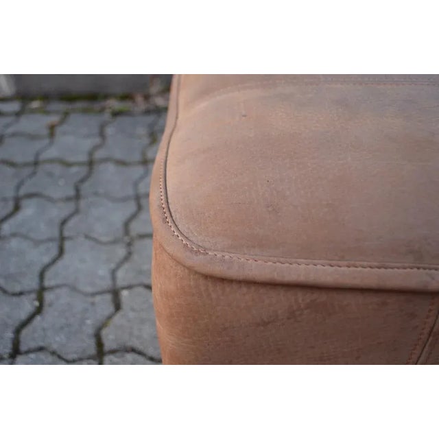 Wood Vintage DS-44 Neck Leather Ottoman Pouf from De Sede, 1970s For Sale - Image 7 of 13