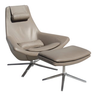 "Metropolitan Chair & Ottoman" Designed by Jeffrey Bernett for B & B Italia For Sale