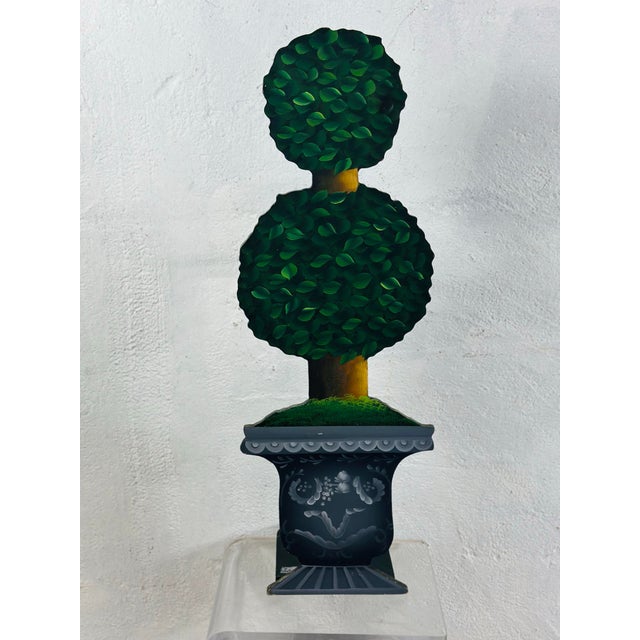 Green Vintage Topiary Umbrella Stand For Sale - Image 8 of 9