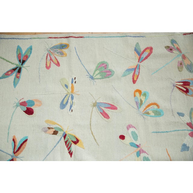 New Pakistani Mixed Weave Pictorial Kilim Design Rug - 8'2" X 9'3" For Sale - Image 11 of 12
