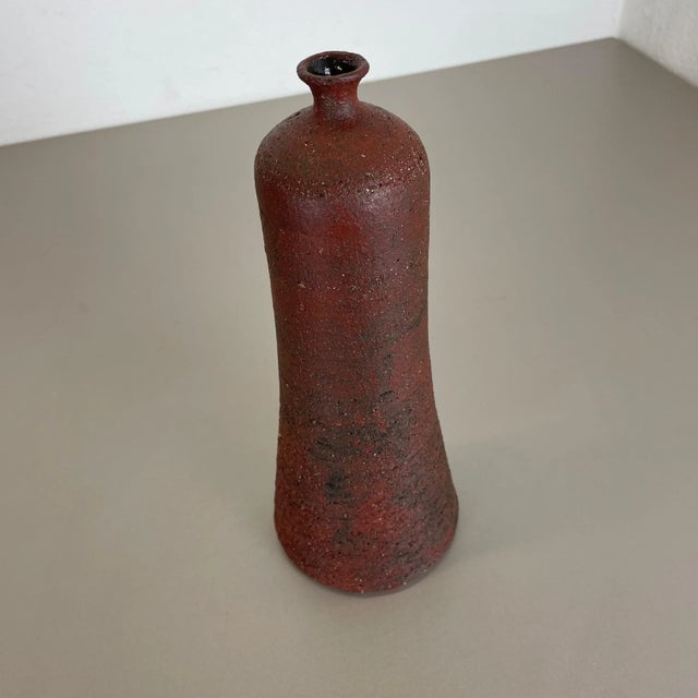 Abstract Red Ceramic Studio Pottery Vase by Gerhard Liebenthron, Germany, 1970s For Sale - Image 16 of 18