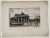 Etching by De Berg of the Brandenburg Gate in Berlin. Pencil signed and titled.