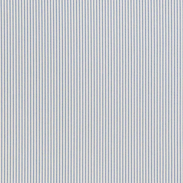 Sample - Schumacher Stitched Stripe Indoor & Outdoor Fabric in Blue For Sale
