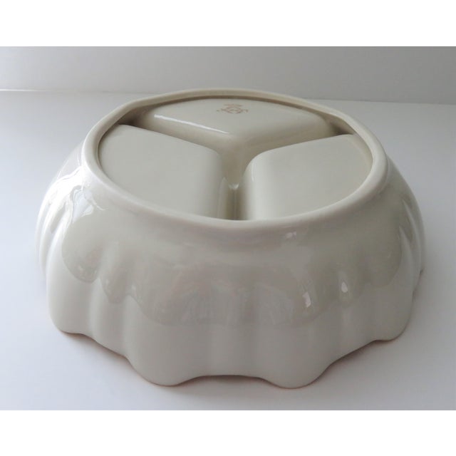 Late 20th Century Lenox Symphony Divided Dish Cream Porcelain With 24k Gold Trim For Sale In Dallas - Image 6 of 8