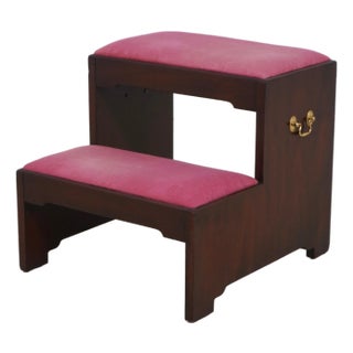 Henkel Harris Mahogany Chippendale Style Bedsteps For Sale