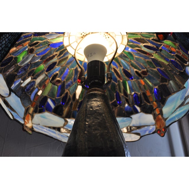 Table Lamp by H Javaux in the Style of Tiffany For Sale - Image 3 of 13