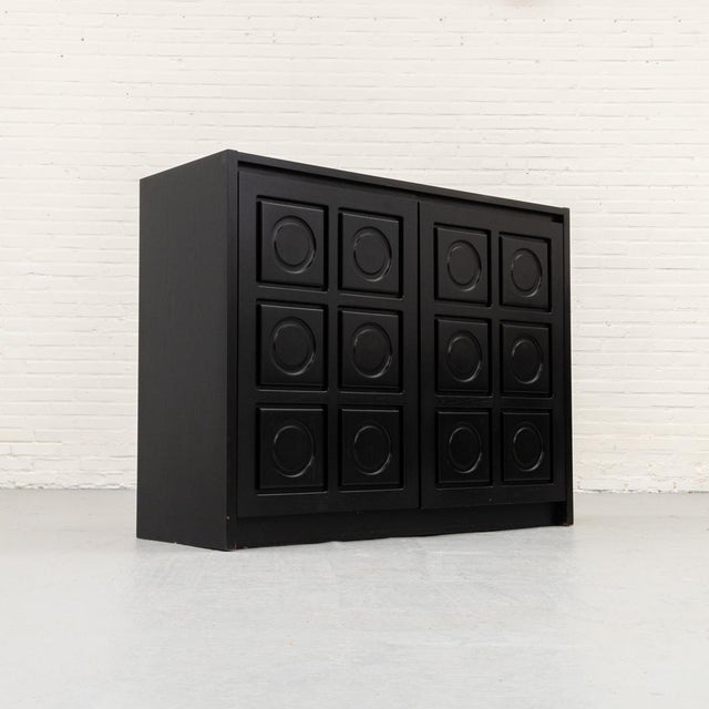 Vintage Brutalist Belgian Cabinet in Wood, 1970s For Sale - Image 16 of 16