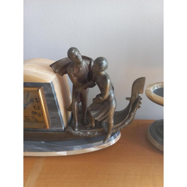 Art Deco Travel Pendulum in Venice, 1920s, Set of 3 For Sale - Image 17 of 18