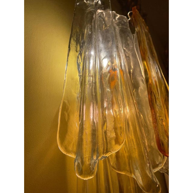 1970s Glass Murano Wall Light with Chrome Structure from Fratelli Toso, Italy, 1970 For Sale - Image 5 of 11