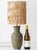 Mid-Century Modern French Pottery Table Lamp with Raffia Lampshade from Accolay Studio, 1950s For Sale - Image 4 of 13
