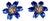 Late 20th Century Pair of 18K White Gold Hidalgo Blue Enamel Floral Diamond Jacket Earrings For Sale
