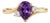 Elegant Amethyst Bypass Ring | Purple Gemstone Cocktail Ring | February Birthstone Ring Us 7 For Sale