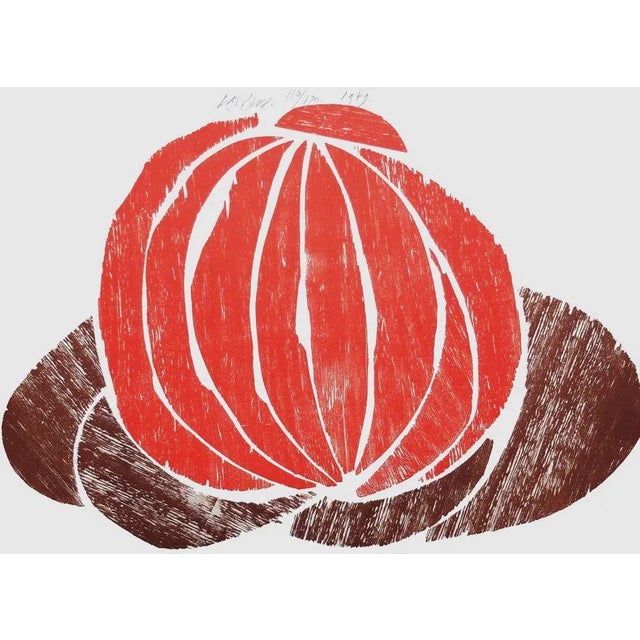 1980s Abstract Woodcut Composition by Carel Visser For Sale