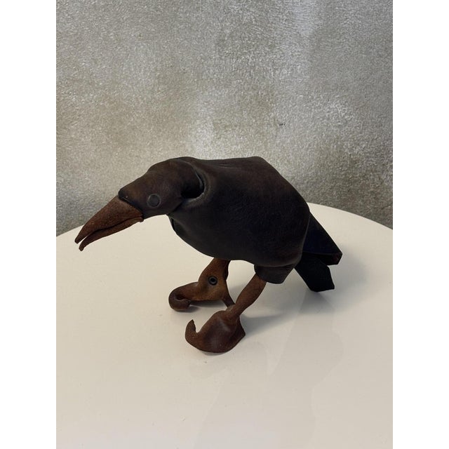 Mid-Century Modern Leather Raven from Deru, Germany, 1960s For Sale - Image 6 of 8