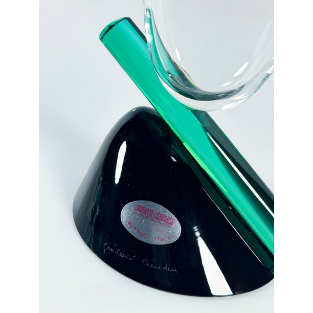 Black Postmodern Crystal Decanter by Giovanni Cenedese, 1980s For Sale - Image 8 of 9