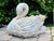 Vintage Reconstituted Large Stone Swan Planter For Sale - Image 10 of 11