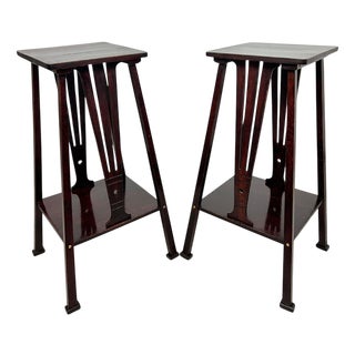 Secession No.9533 Plant Stands attributed to Marcel Kammerer for Thonet, 1890s, Set of 2 For Sale