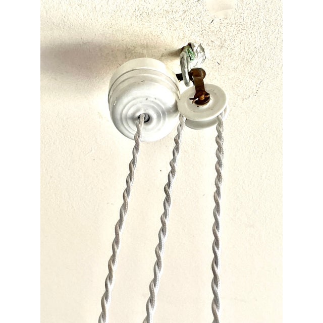 Ceramic Opaline Corolla Pulley Suspension, 1890s For Sale - Image 7 of 15