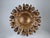Large Mid-Century Gilt Metal Sunburst Ceiling Lamp with Floral Motif, 1950s For Sale - Image 6 of 14