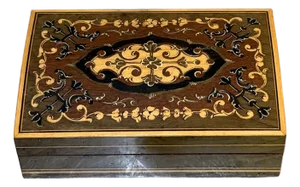 Italian Inlaid Wood Jewelry Box