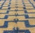 Mid-Century Modern Tulu Turkish Carpet with Tribal Pattern in Blue and Soft Gold. Measures:4'5 x 6'4 Vintage Turkish Tulu...