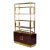 Romeo Rega Brass & Espresso Color Enamel Shelf Cabinet For Sale
