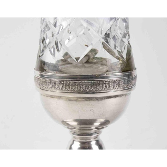 Vintage Silver and Crystal Vase, Italy, Mid-20th Century For Sale - Image 3 of 7
