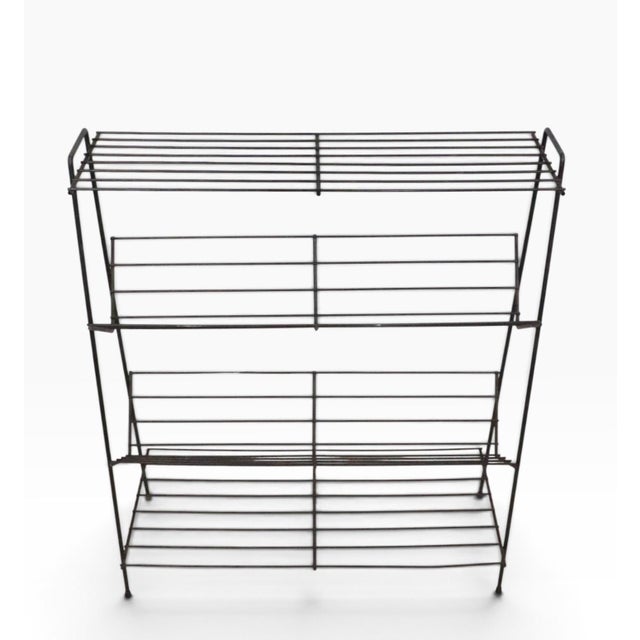 Mid Century Wire Rod Bookshelf Stand C. 1950's For Sale - Image 12 of 13