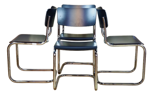 Black S43 Cantilever Chairs by Mart Stam & Marcel Breuer for Thonet, 2010s, Set of 4