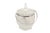 A Wexford crystal champagne cooler or ice bucket made by Anchor Hocking. A silver metal handle is attached to a collar...