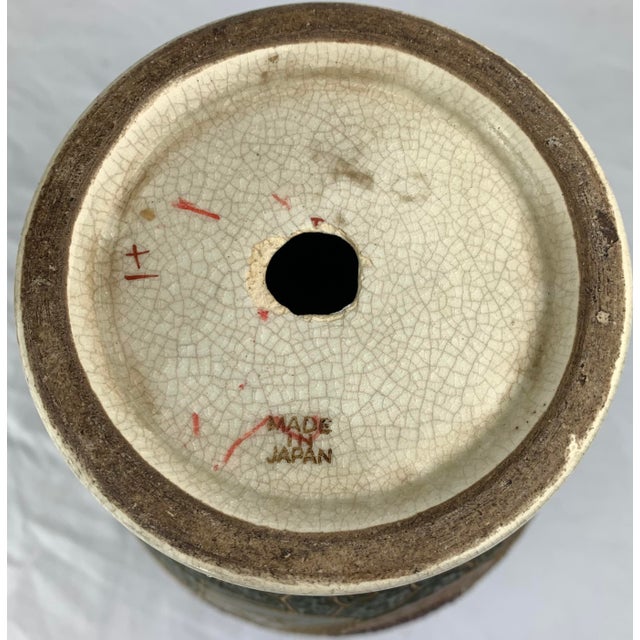 Ceramic Antique Early-20th-Century Japanese Satsuma Export Vase For Sale - Image 7 of 7