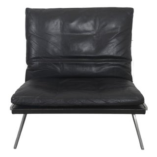 BO561 Lounge Chair in Black Leather by Fabricius & Kastholm, 1980s For Sale