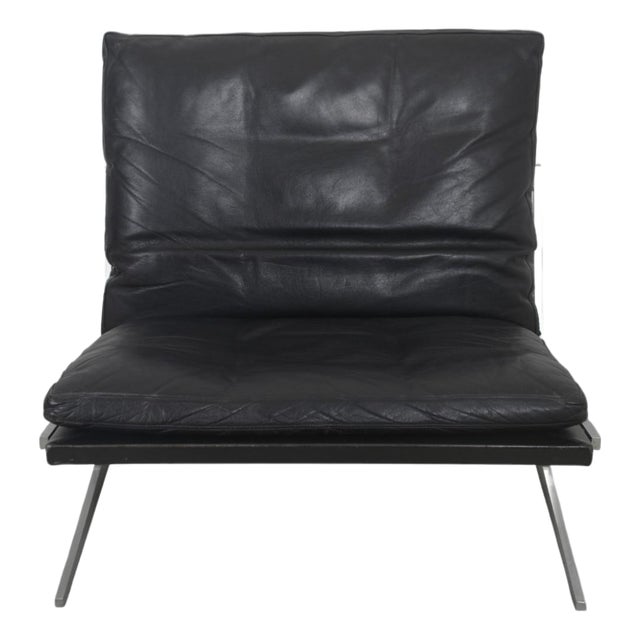 BO561 Lounge Chair in Black Leather by Fabricius & Kastholm, 1980s For Sale