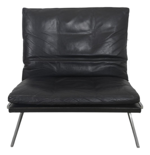 BO561 Lounge Chair in Black Leather by Fabricius & Kastholm, 1980s