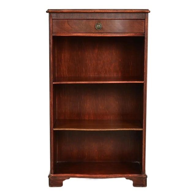 Sligh Furniture Regency Carved Mahogany Bookcase, Circa 1940s For Sale