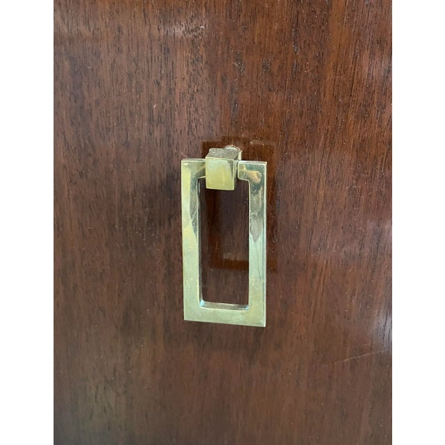 Walnut & Brass Carroll Chest From the Madeline Stuart Collection For Sale - Image 4 of 8