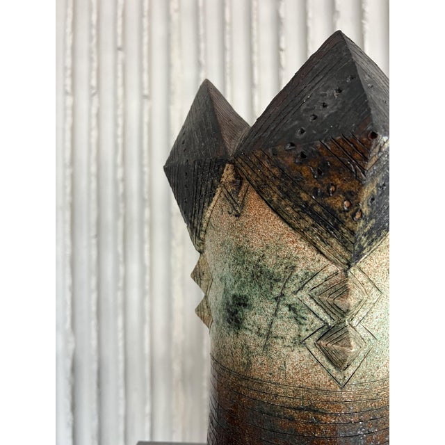 Large Sculptural Ceramic Chess Set from Maria Kenarova, Set of 32 For Sale - Image 10 of 18