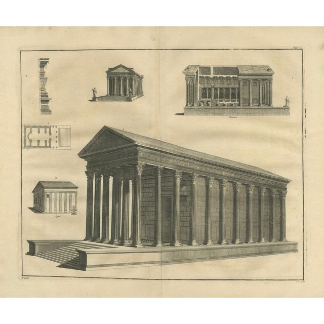 Montfaucon, Roman Temple Architecture, 1721, Paper Engraving For Sale - Image 10 of 10