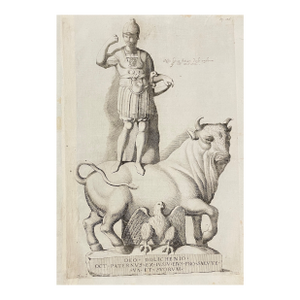 1671 Roman Bull Eagle and Soldier Engraving