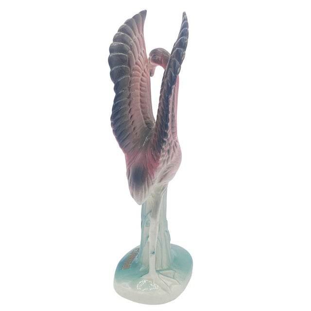 1950s Mid-Century "Meeting in Florida" Matching Ceramic Pink Flamingo Statues, Pair For Sale - Image 15 of 18