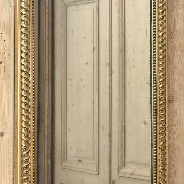 Antique French Louis XVI Gilded Trumeau Mirror For Sale - Image 10 of 16