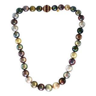 David Yurman Multi-Color South Sea Pearl Limited Edition Strand Necklace For Sale