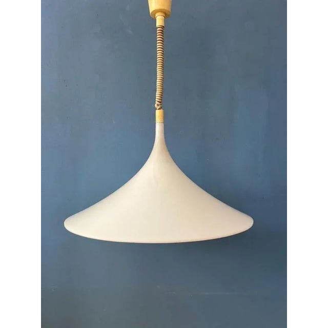 Glass Vintage Acrylic Glass Witch Hat Pendant Lamp For Sale - Image 7 of 11