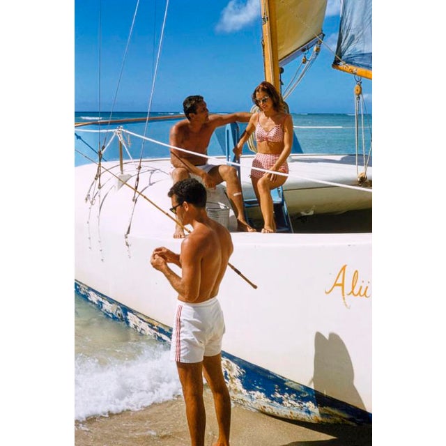 Hawaiian Scenes 1957 A yacht on the beach, Hawaii, 1957. Toni Frissell Antoinette Frissell Bacon (March 10, 1907 – April...