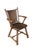 Mission 3 Vintage Old Hickory Arts & Crafts Mission Rustic Oak Lodge Paddle Arm Chairs For Sale - Image 3 of 18